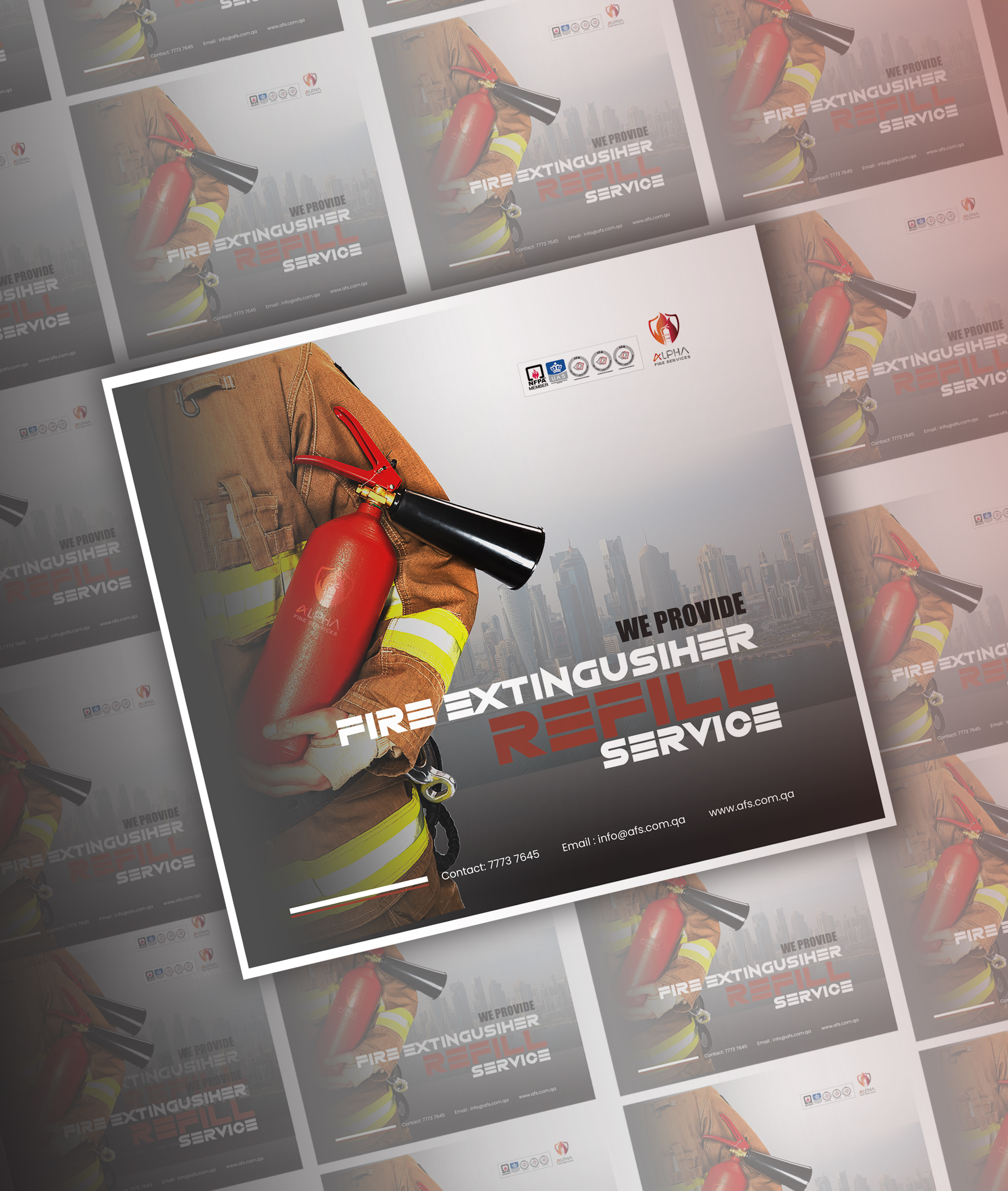 Fire Extinguisher Refilling, Hydrotesting & Routine Servicing in Qatar.